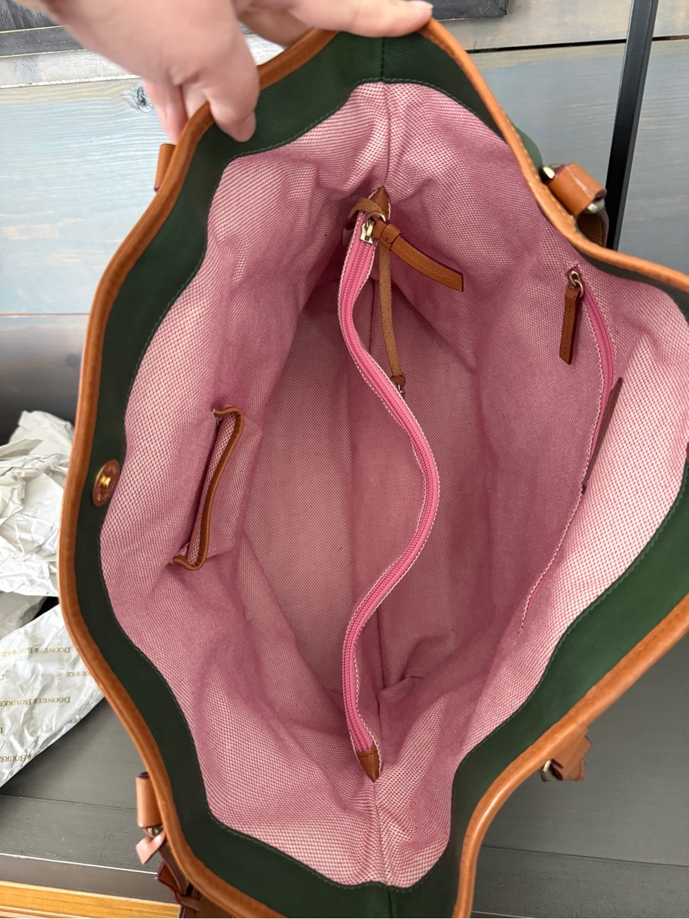 Dooney & Bourke Green Leather Satchel - Picture 11 of 11